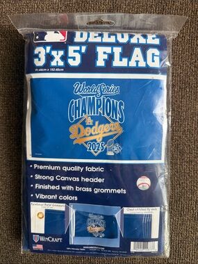Los Angeles Dodgers 2025 Championship Flag ( NEW )